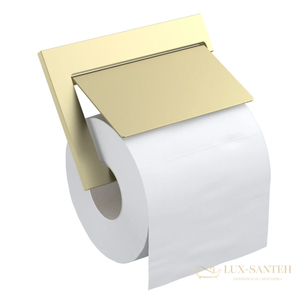 бумагодержатель с крышкой timo petruma 15242/17, золото матовое