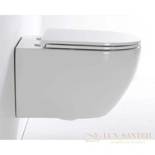 унитаз подвесной tecespring r, 9700998p, безободковый, смыв torando flush, быстросъемное сиденье slim с микролифтом белый глянцевый/хром