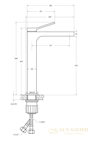 смеситель для раковины belbagno albano-lmc-crm-w0, без донного клапана, хром глянцевый глянцевый