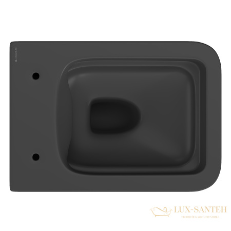 унитаз подвесной aqueduto macio, mac0110, 520*370 безободковый, сиденье с микролифтом, черный матовый