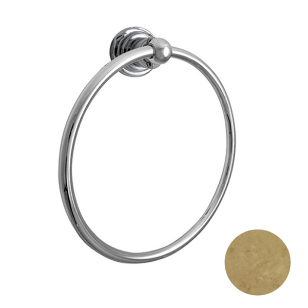 nicolazzi accessori, 1485og, полотенцедержатель кольцо 19.5см, подвесной, цвет натуральная латунь