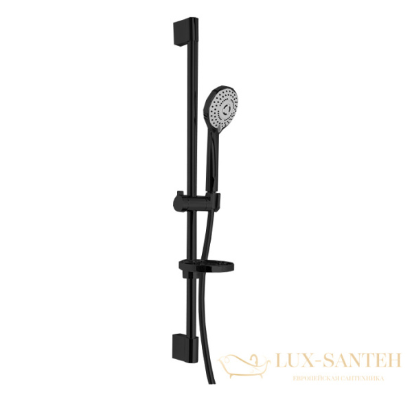 душевой гарнитур fima carlo frattin sliding rail f2679ns, черный матовый