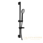 душевой гарнитур fima carlo frattin sliding rail f2679ns, черный матовый
