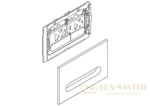 клавиша смыва belbagno prospero bb007-pr-nero.m, черный матовый