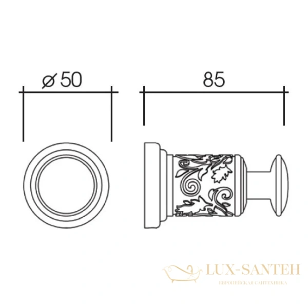 крючок schein carving 7065001, хром