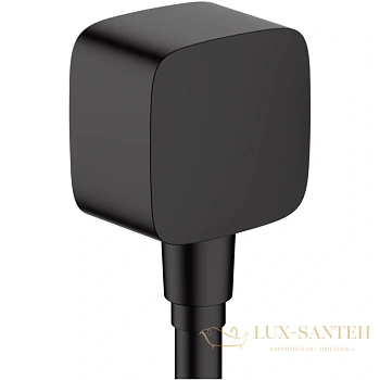 шланговое подсоединение hansgrohe fixfit 26457670 с клапаном обратного тока, черный матовый