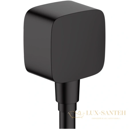 шланговое подсоединение hansgrohe fixfit 26457670 с клапаном обратного тока, черный матовый