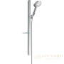 душевой набор hansgrohe raindance select s 27648000, 120 3jet со штангой 90 см и мыльницей, хром