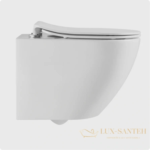 унитаз подвесной безободковый aquame aqm2002pro, смыв торнадо, с быстросъемным сиденьем softclose, белый глянцевый