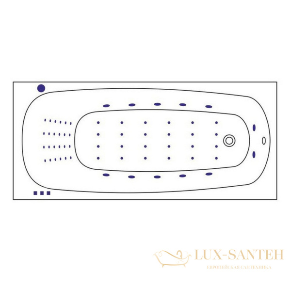 ванна whitecross layla 180x80 "nano", 0102.180080.100.nano.gl, белый