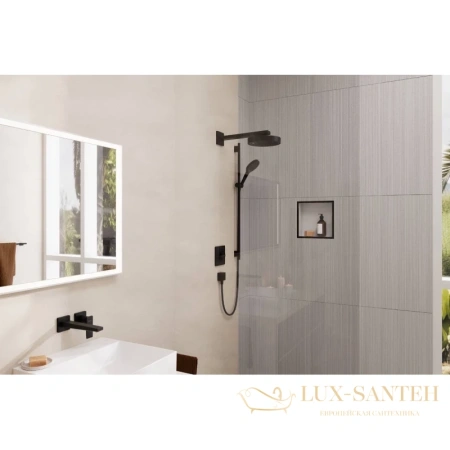 держатель верхнего душа hansgrohe square 38,9 см черный 27694670