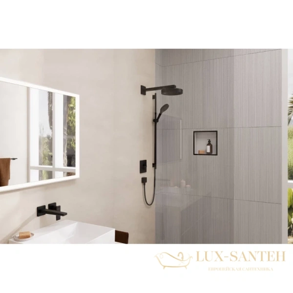 держатель верхнего душа hansgrohe square 38,9 см черный 27694670