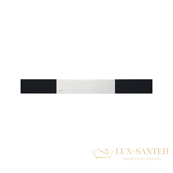 alcaplast решетка для водоотводящего желоба (apz6, apz106) дизайн glass posh, стекло черное, нерж. сталь, матовая gp1204-650