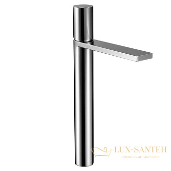 смеситель для раковины, fantini milano, 31 93 3006wf, 1 отв., без донного клапана, излив 170мм, h=280мм, матовая натуральная сталь