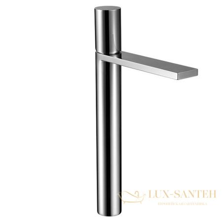 смеситель для раковины, fantini milano, 31 93 3006wf, 1 отв., без донного клапана, излив 170мм, h=280мм, матовая натуральная сталь