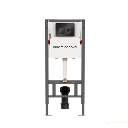 инсталляция для унитаза ceramica nova balance cn121001mb с панелью смыва circle, черный матовый