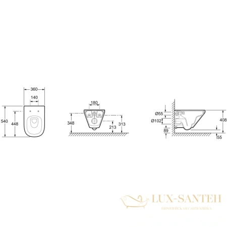 комплект jacob delafon modern life e21776ru-00: подвесной унитаз e77725-0 + e77168-0 + система инсталляции e29025-nf + e4316-cp, белый