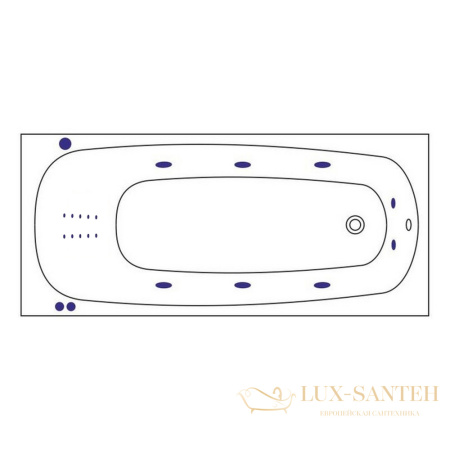 ванна whitecross layla 170x75 "smart nano", 0102.170075.100.smartnano.cr, белый