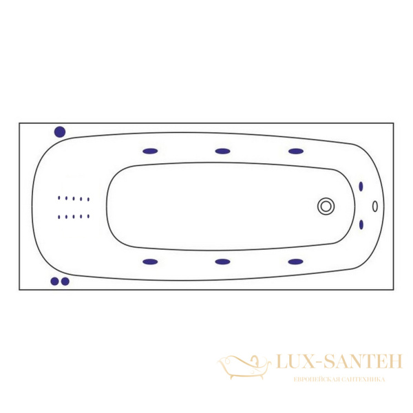 ванна whitecross layla 170x75 "smart nano", 0102.170075.100.smartnano.cr, белый