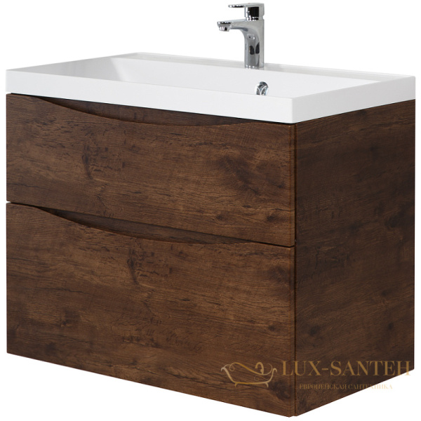 тумба под раковину belbagno marino marino-700-2c-so-rw-p 70 см подвесная, rovere moro