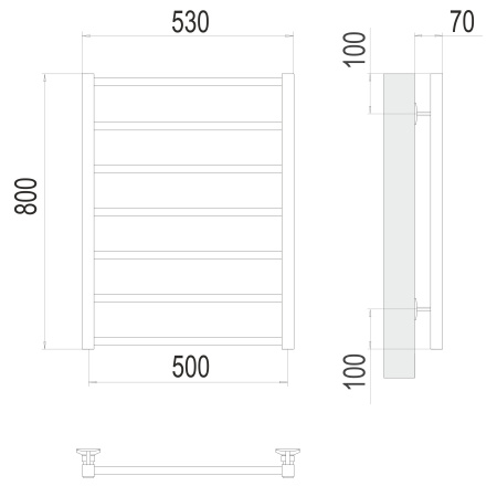 полотенцесушитель водяной terminus контур 4670078529657 п7 500x800