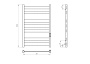 полотенцесушитель с/т laris гефест чк п7 500/800 правый тэн белый матовый 73207615