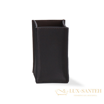 контейнер настольный decor walther, nappa koe, 0938290, натуральная кожа, черно-коричневый