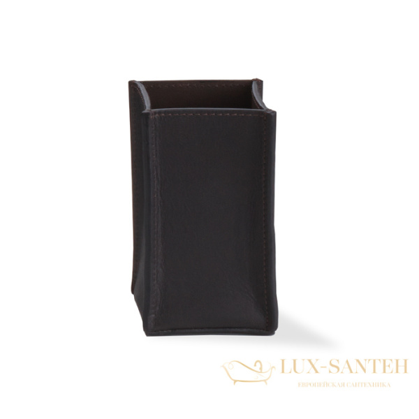 контейнер настольный decor walther, nappa koe, 0938290, натуральная кожа, черно-коричневый