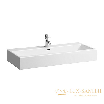 раковина laufen living 8.1843.7.000.104.1 подвесная 100 см, белый глянцевый