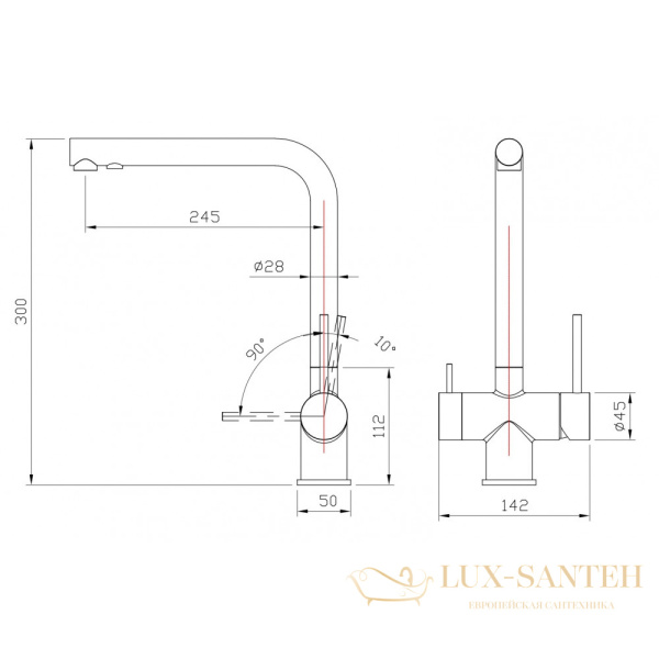 смеситель milacio ultra mcu.558.gd для кухни, золото брашированное