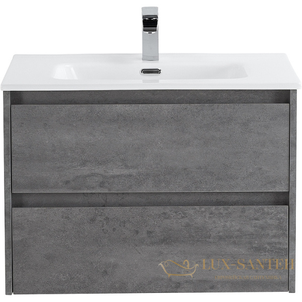 тумба под раковину belbagno kraft kraft-600-2c-so-cg 60 см подвесная, cemento grigio