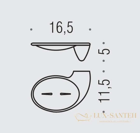 металлическая мыльница colombo design khala b1801 настенная, хром