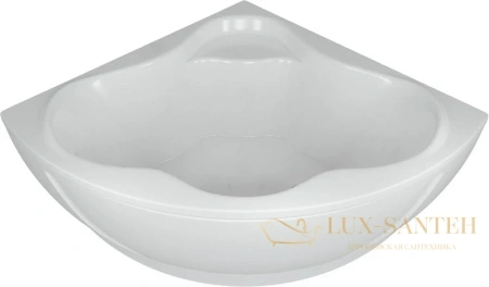 акриловая ванна aquatek галатея gal135-0000022 135x135 с фронтальным экраном, без гидромассажа