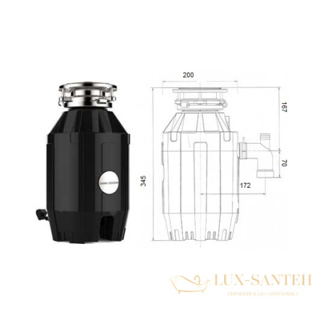 измельчитель пищевых отходов bone crusher bc810-as