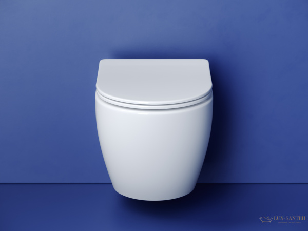 унитаз подвесной ceramica nova metropol cn4002t, смыв торнадо, безободковый, с сиденьем микролифт, белый