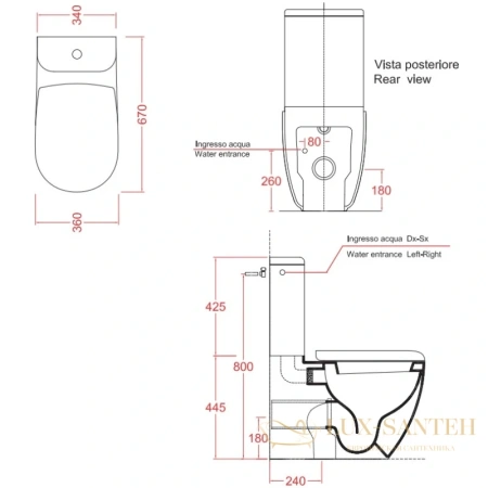 бачок artceram file 2.0 flc001 15 00 go для унитаза, оливково-серый