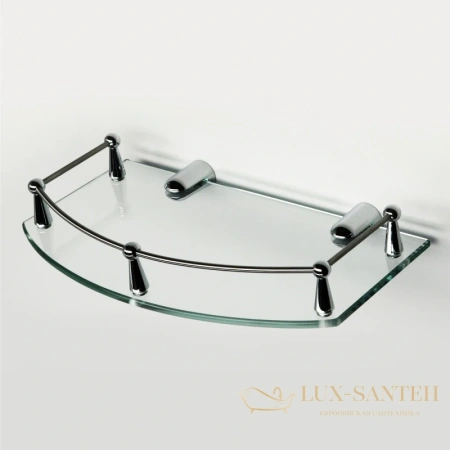 полка стеклянная wasserkraft bm k-588 26 см, хром