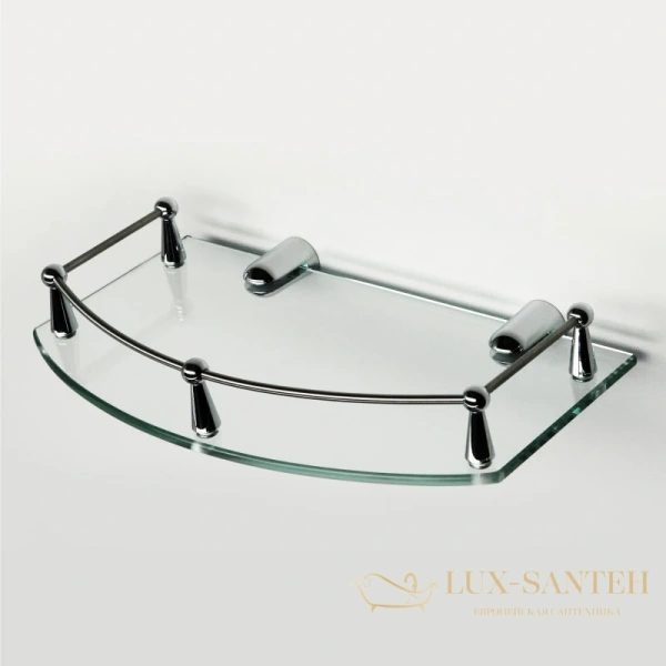 полка стеклянная wasserkraft bm k-588 26 см, хром