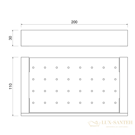 полка timo petruma 15222/03, черный матовый