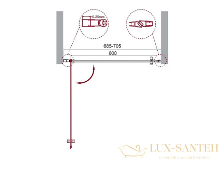 душевая дверь belbagno etna etna-b-1-70-c-cr 70 см профиль хром, стекло прозрачное 