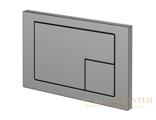 кнопка cersanit corner пластик хром матовый, 64107, хром