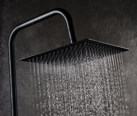 душевая колонна aqg alpha 21nitc25ala05 регулируемая по высоте 95-150 см, черный матовый