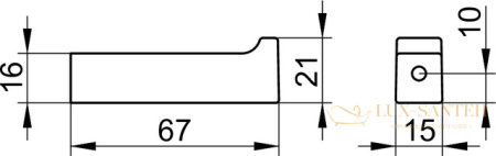 крючок для халата keuco edition 11, 11116370000, черный матовый