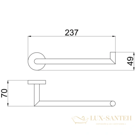 полотенцедержатель allen brau priority 6.31010-31 23,7 см, черный матовый
