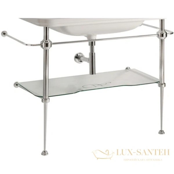 консоль kerasan waldorf 9196k1cr для раковины, 120х50 см, хром