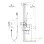 душевой комплект timo torne sx-4399/03sm 260x188 мм, черный матовый