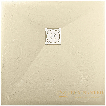 душевой поддон rgw stone tray 16152099-03 из искусственного камня st-0099be 90x90, бежевый