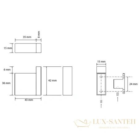 крючок bemeta gamma 145804022, хром