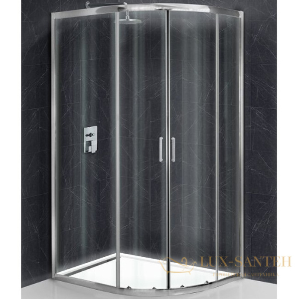душевой уголок belbagno uno uno-195-rh-2-100/80-c-cr 100х80 см профиль хром, стекло прозрачное