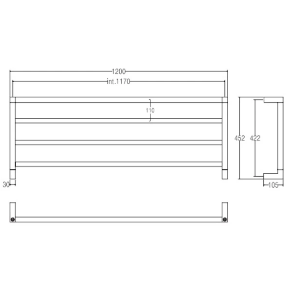 полотенцесушитель электрический margaroli panorama 830/4 830117004crn, высота 45.2 см, ширина 120 см, хром